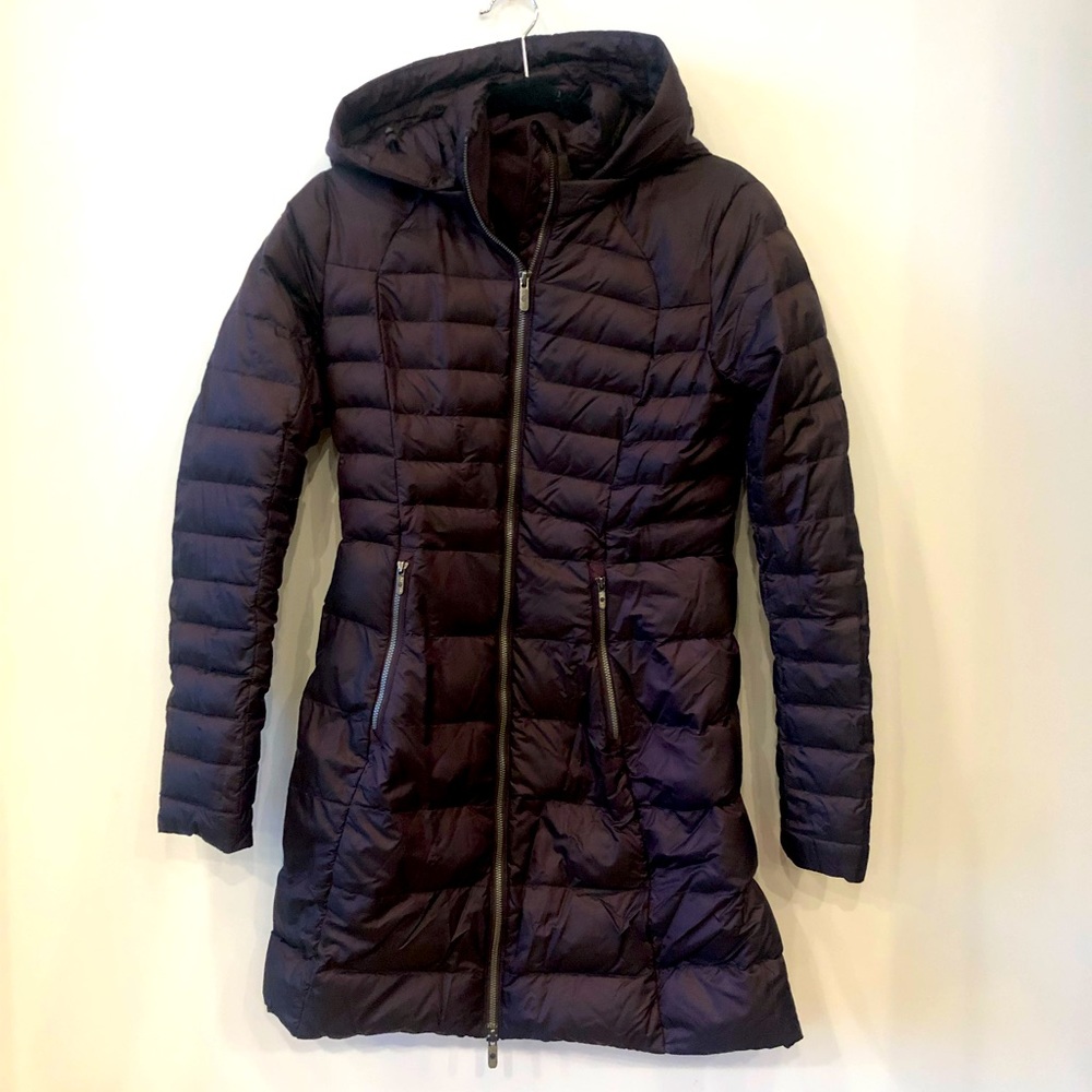 Lululemon maroon pack it down long jacket